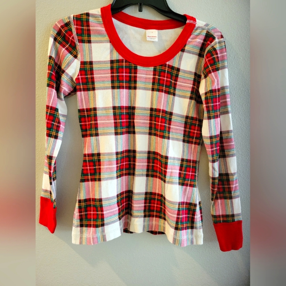 Hanna Andersson Red Plaid Pajama Top Size S